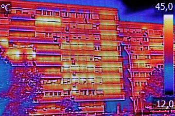 Image showing Thermal image on Residential building