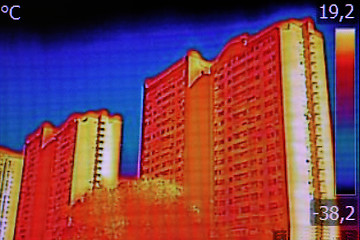 Image showing Thermal image on Residential building
