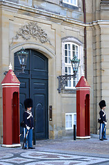 Image showing COPENHAGEN, DENMARK - AUGUST 15, 2016: Danish Royal Life Guards 