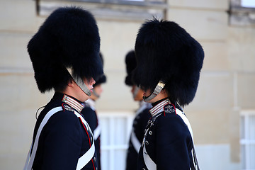 Image showing COPENHAGEN, DENMARK - AUGUST 15, 2016: Danish Royal Life Guards 