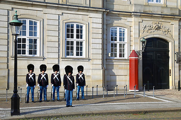 Image showing COPENHAGEN, DENMARK - AUGUST 15, 2016: Danish Royal Life Guards 