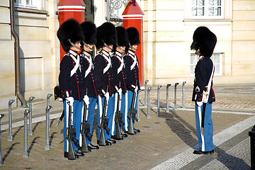 Image showing COPENHAGEN, DENMARK - AUGUST 15, 2016: Danish Royal Life Guards 