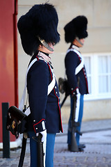 Image showing COPENHAGEN, DENMARK - AUGUST 15, 2016: Danish Royal Life Guards 