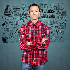 Image showing Asian Man With Folded Hands