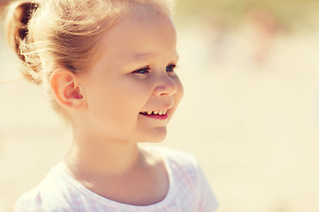 Image showing happy beautiful little girl portrait outdoors