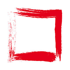 Image showing a red square hand drawn