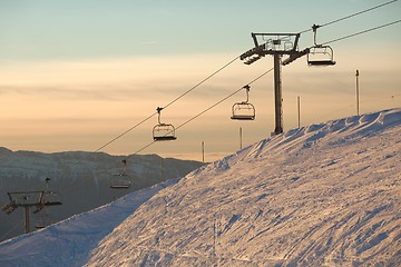 Image showing Ski Lift Afternoon