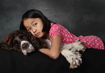 Image showing Child and dog