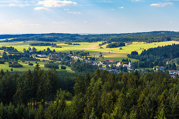 Image showing czech landscape known as Czech Canada with village