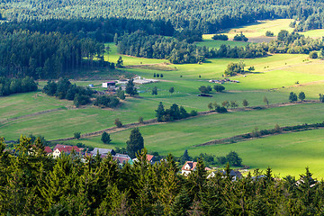 Image showing czech landscape known as Czech Canada with village