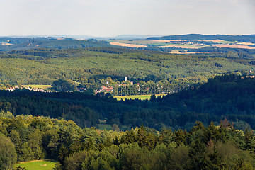 Image showing czech landscape known as Czech Canada with village