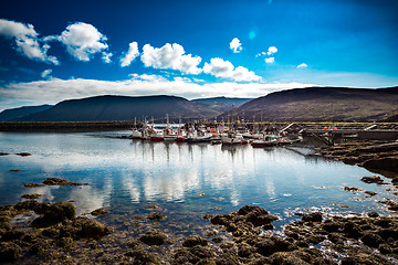 Image showing Pier fishing vessels