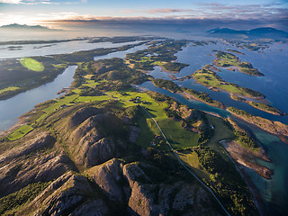 Image showing Beautiful Nature Norway aerial photography.