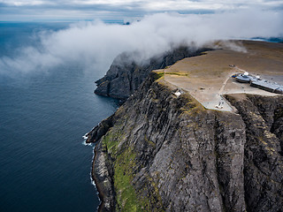 Image showing North Cape (Nordkapp) aerial photography,