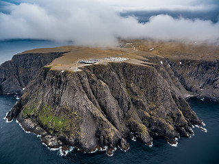 Image showing North Cape (Nordkapp) aerial photography,