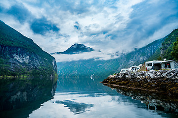 Image showing Geiranger fjord, Norway.