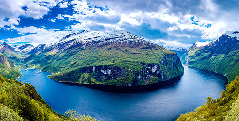 Image showing Geiranger fjord, Norway.