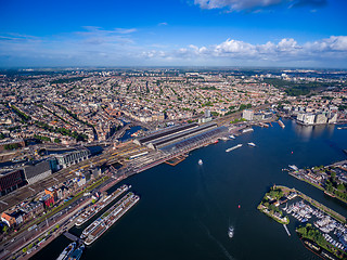 Image showing City aerial view over Amsterdam