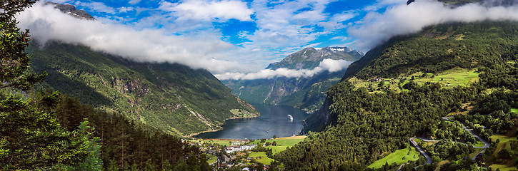 Image showing Geiranger fjord, Norway.