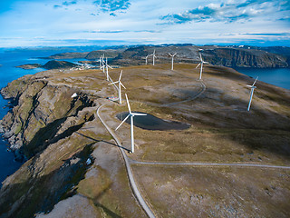 Image showing Windmills for electric power production