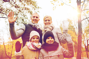 Image showing happy family in autumn park