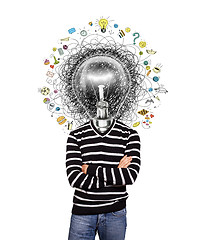 Image showing lamp head man have got an idea