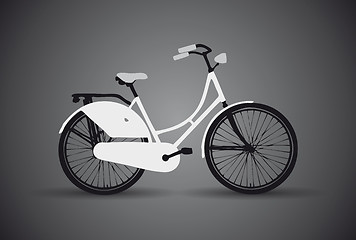 Image showing typical bicycle black and white