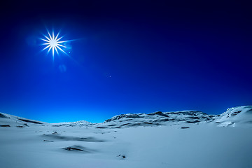 Image showing Snow covered mountain