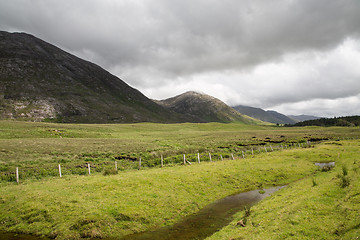 Image showing hills and plains of connemara in ireland