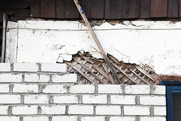 Image showing collapsing building, close-up