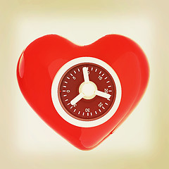 Image showing safe heart . 3D illustration. Vintage style.