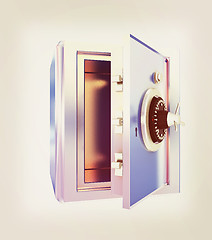 Image showing Security metal safe with empty space inside . 3D illustration. V