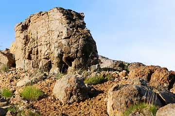 Image showing rock on the hill