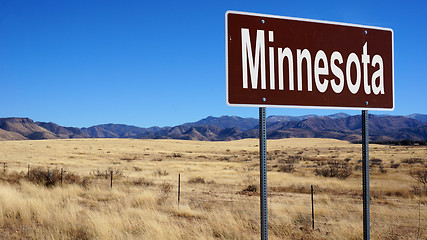 Image showing Minnesota brown road sign