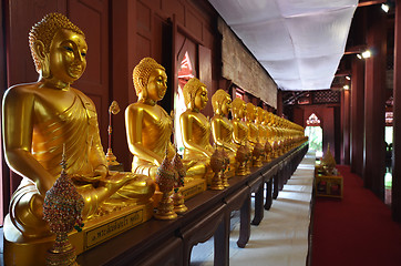 Image showing Golden buddha in temple