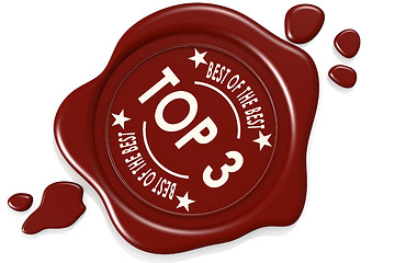 Image showing Label seal of top 3 best of the best