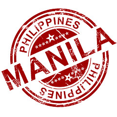 Image showing Red Manila stamp 