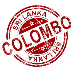Image showing Red Colombo stamp 