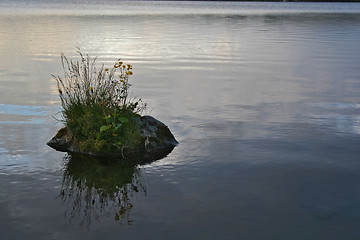 Image showing lakeside sunset