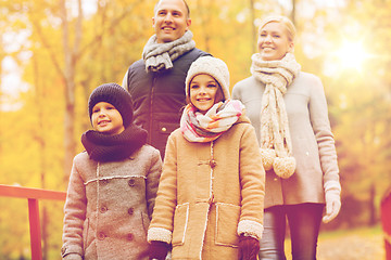 Image showing happy family in autumn park