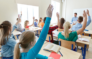 Image showing group of high school students and teacher