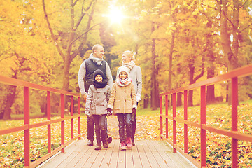 Image showing happy family in autumn park