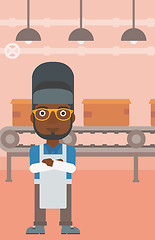 Image showing Confident smiling welder vector illustration.