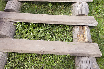 Image showing Old wooden ladder