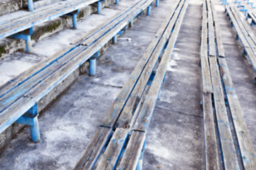 Image showing old wooden benches