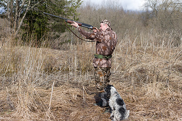 Image showing Hunter with a dog