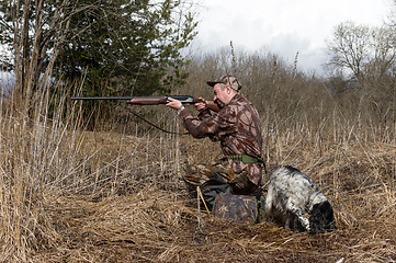 Image showing Hunter with a dog