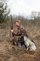 Image showing Hunter with a dog