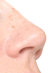 Image showing woman nose isolated