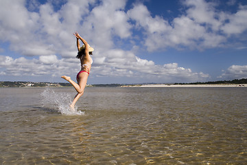 Image showing Fun at the beach